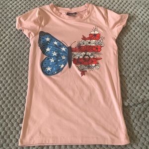 Butterfly girls short sleeve shirt